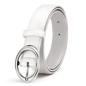 Women Leather Belts For Jeans Pants Dresses Fashion Ladies Waist Belt Silver🐭